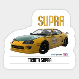 Supra Drift Classic Yellow Sticker